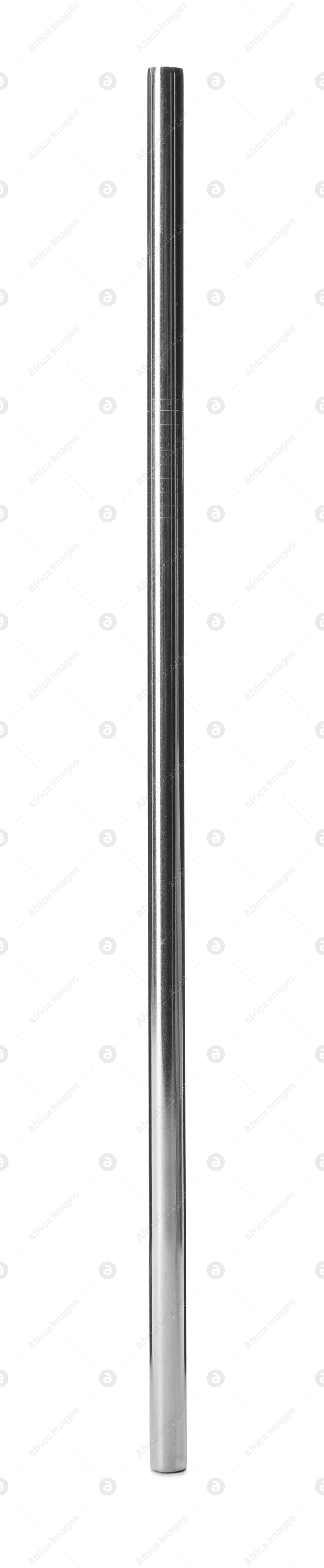 Photo of Metal straw isolated on white. Conscious consumption