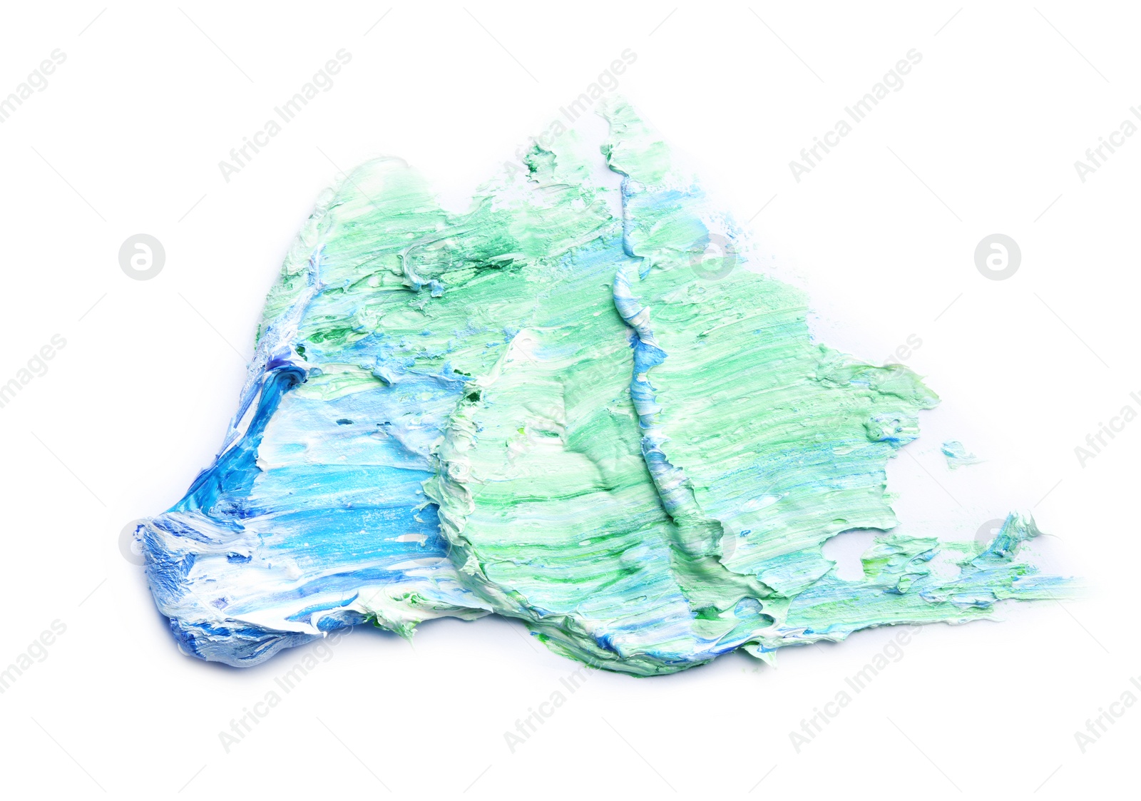 Photo of Paint stroke drawn with brush on white background