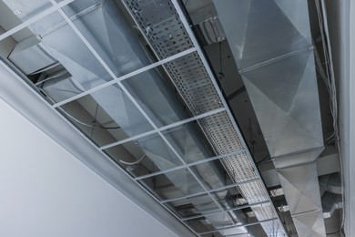 View from below on ceiling ventilation system