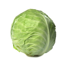 Photo of Fresh cabbage on white background. Healthy food