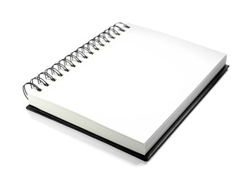 One notebook with blank pages isolated on white