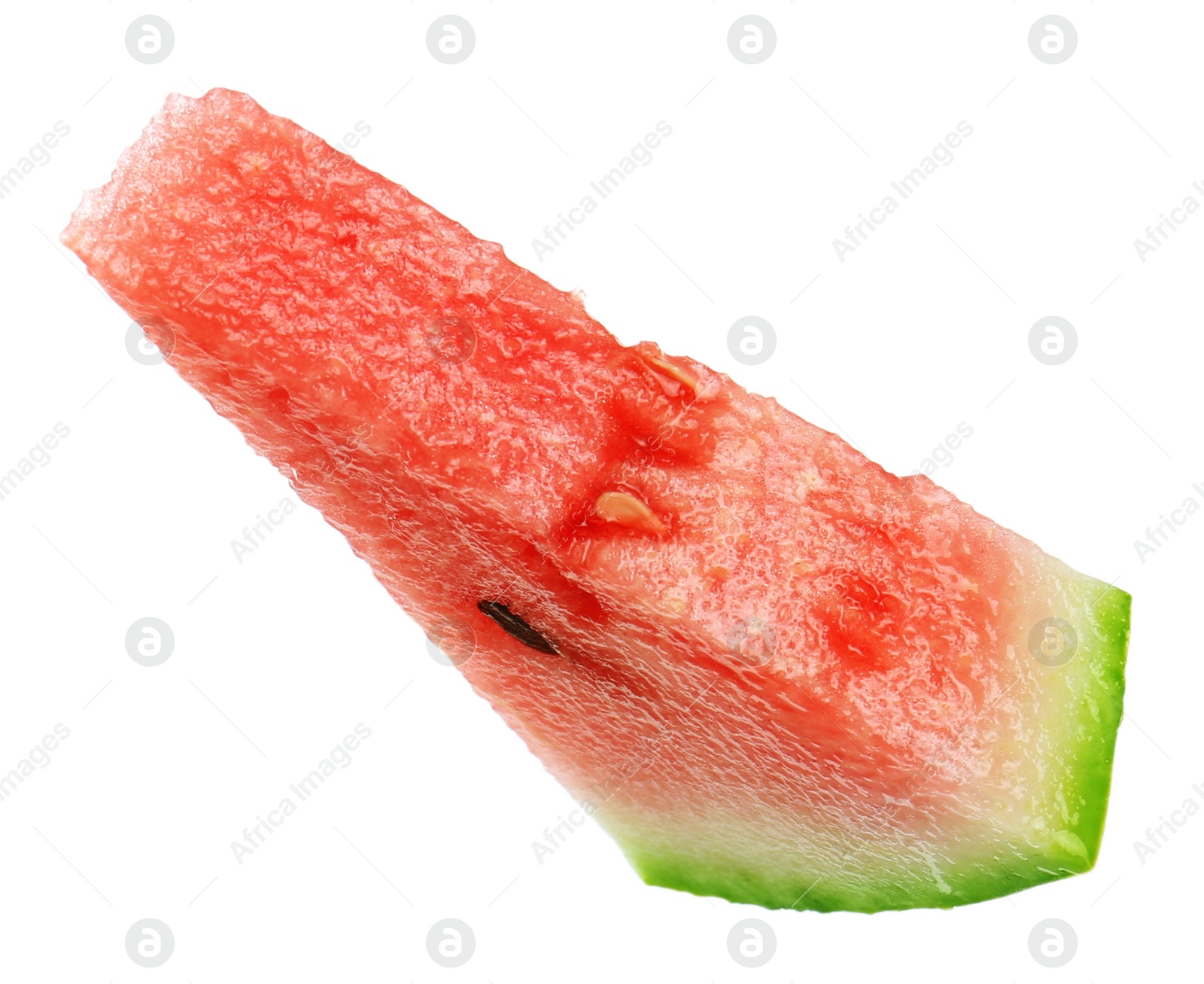 Photo of Slice of delicious ripe watermelon isolated on white