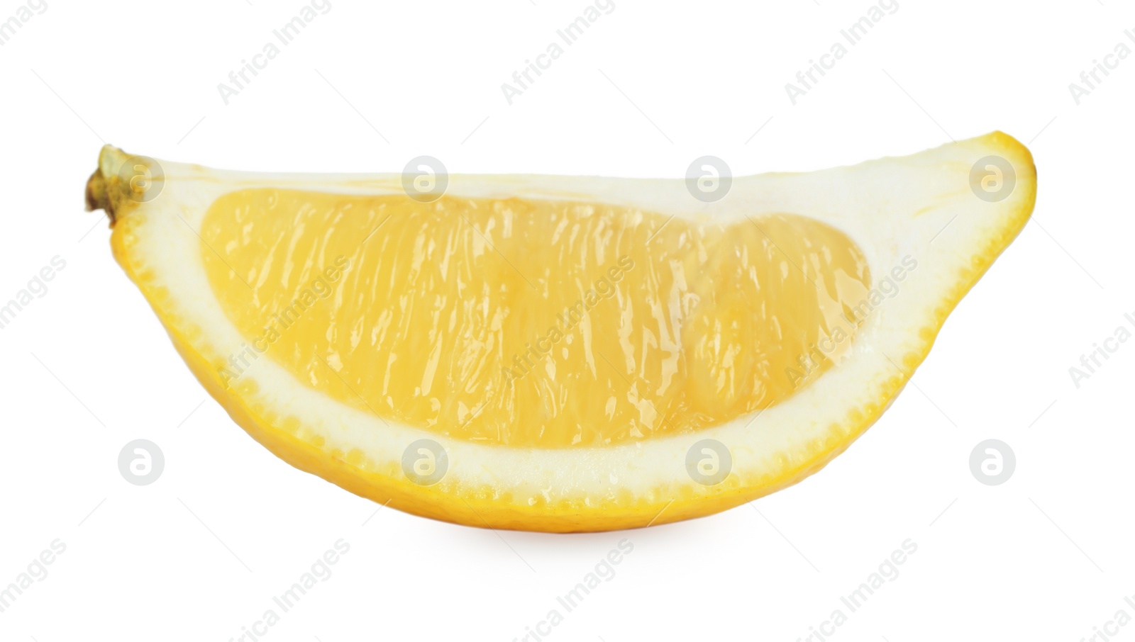 Photo of Piece of fresh lemon isolated on white