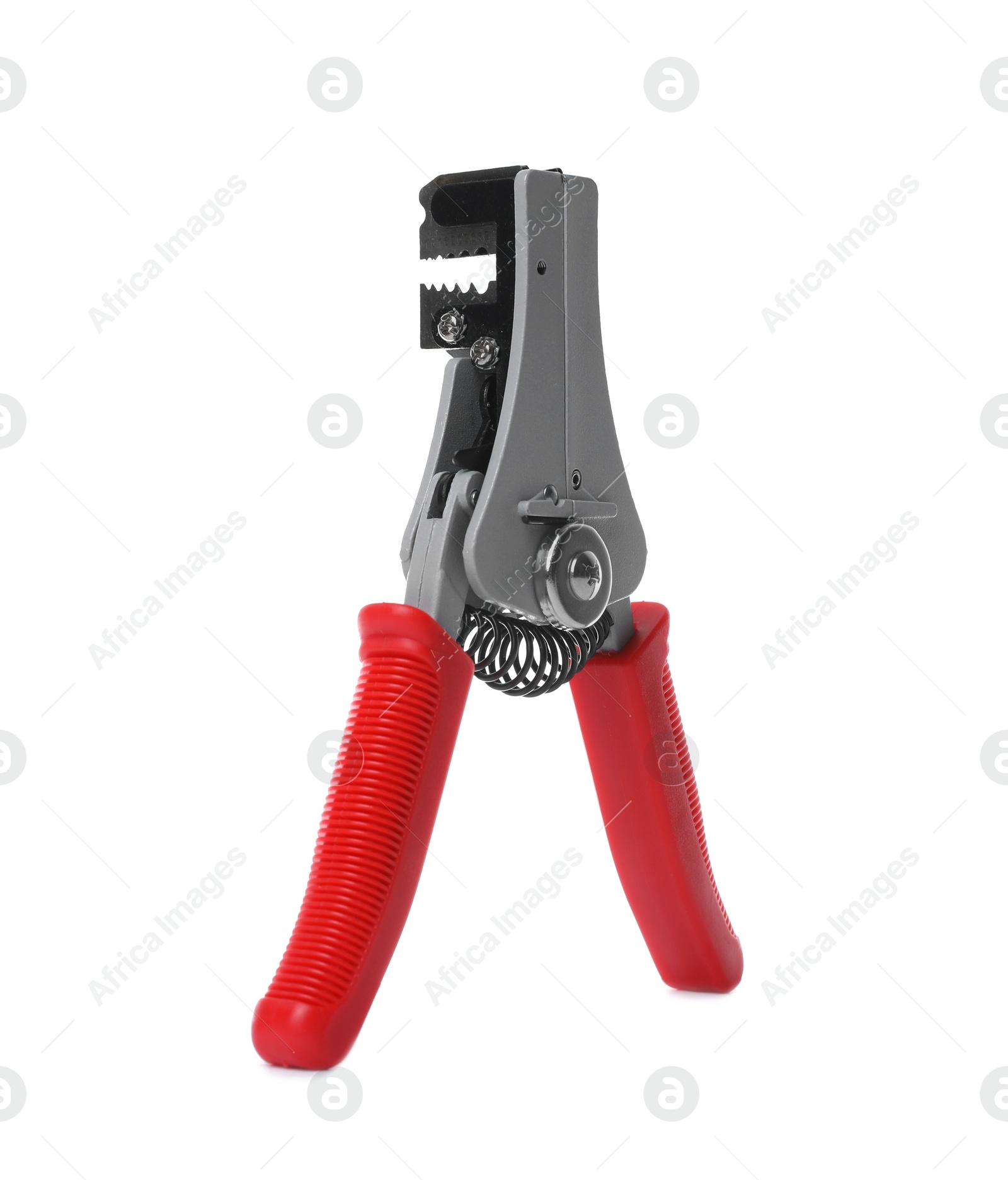 Photo of Cutters isolated on white. Wire stripping tool