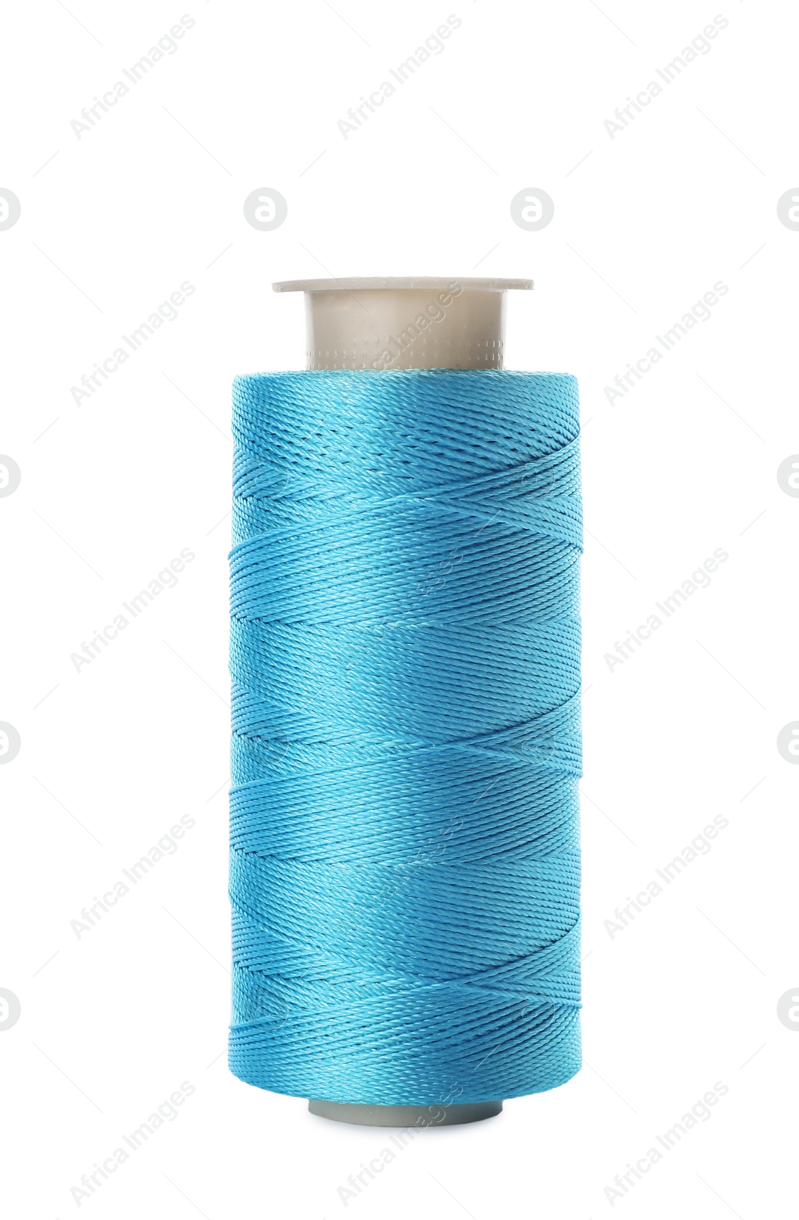 Photo of Color sewing thread on white background