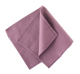 Fabric napkin for table setting on white background