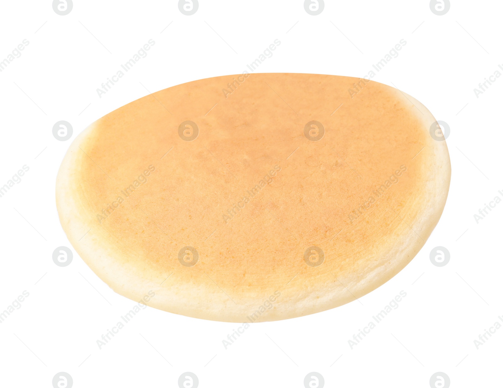 Photo of One delicious pancake isolated on white. Tasty breakfast