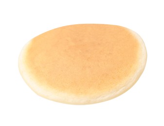 Photo of One delicious pancake isolated on white. Tasty breakfast