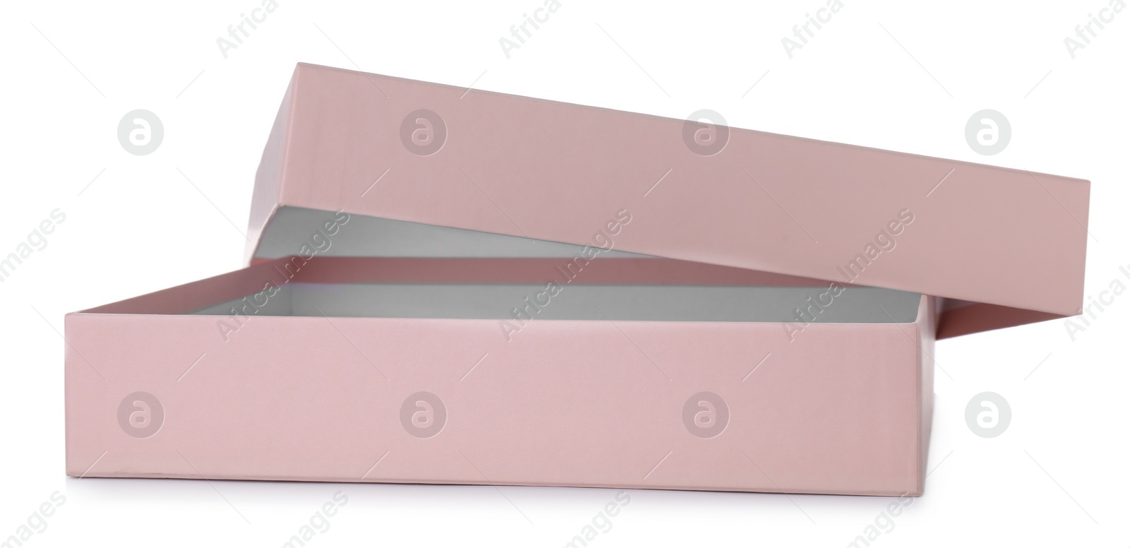 Photo of Elegant pink gift box isolated on white