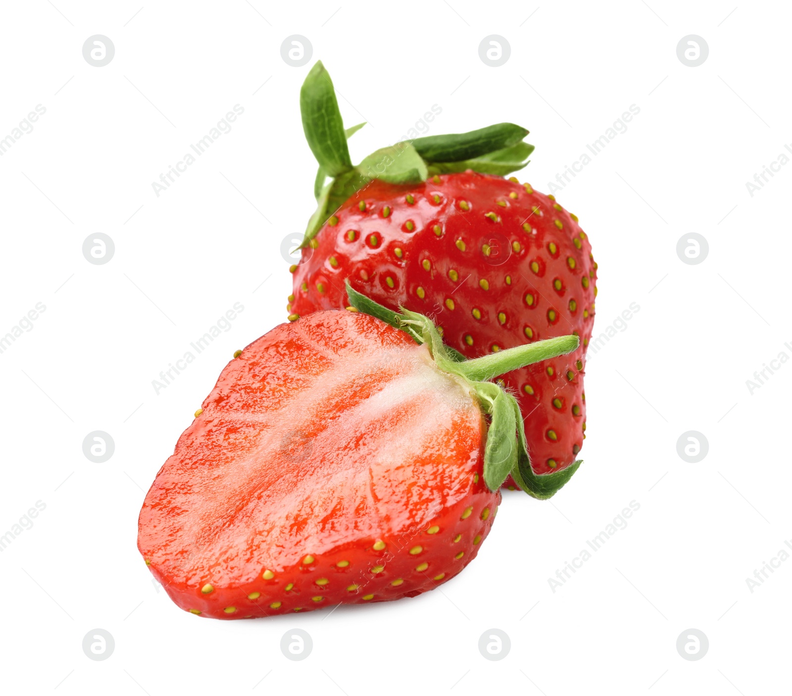 Photo of Delicious fresh ripe strawberries isolated on white