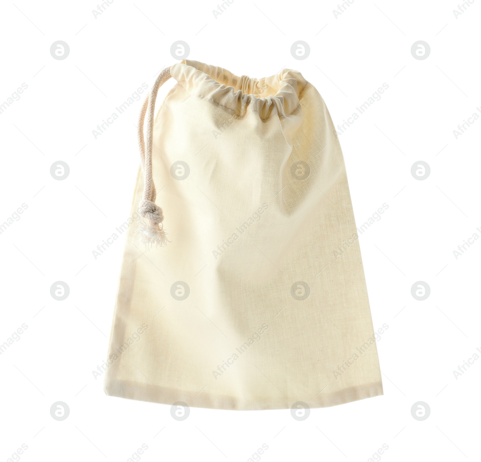 Photo of Empty cotton eco bag isolated on white