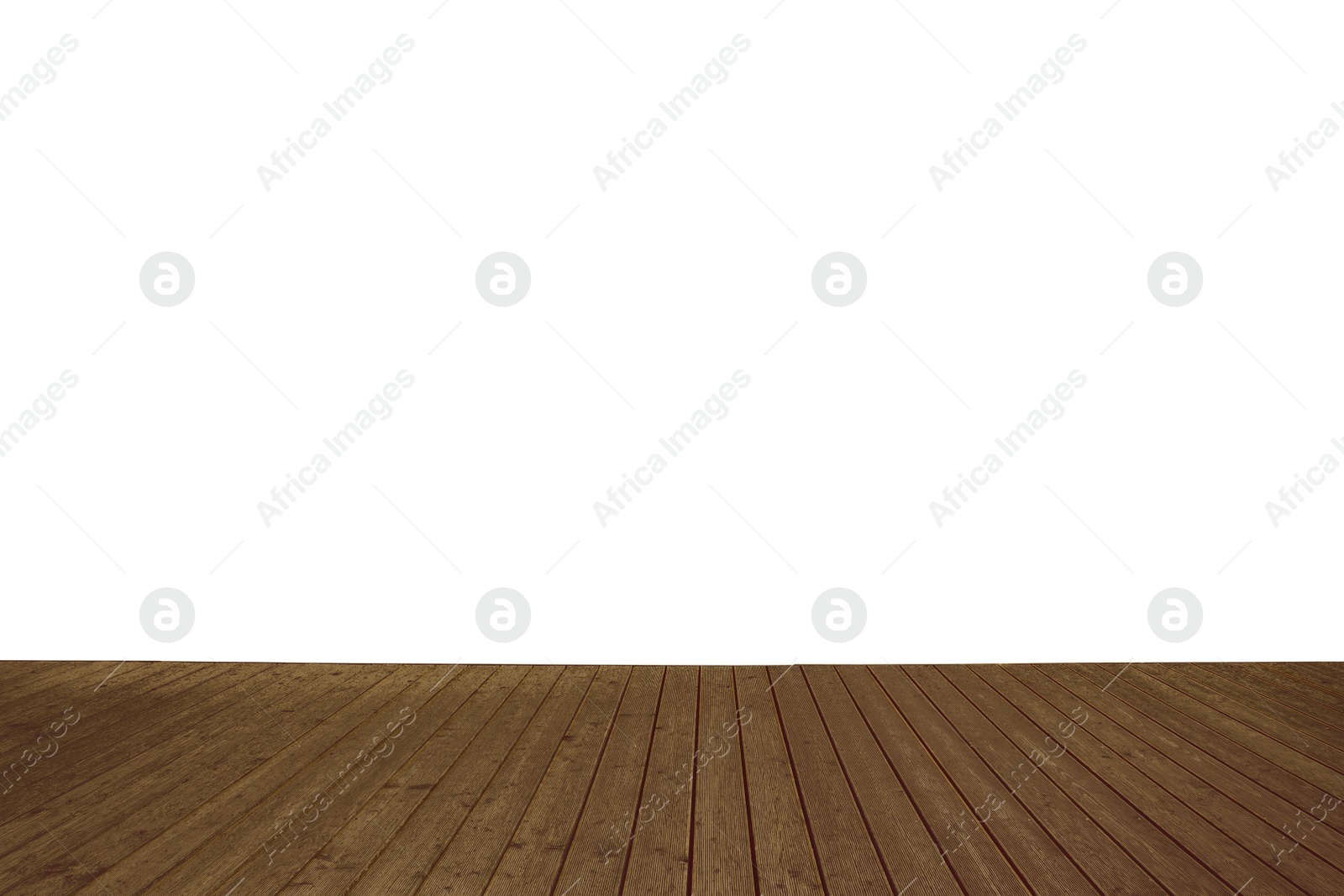 Image of Empty wooden surface isolated on white. Mockup for design