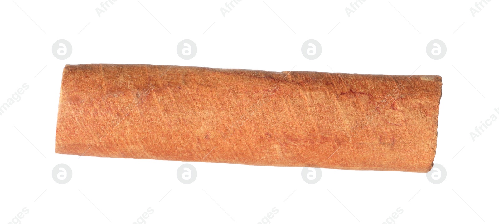 Photo of One aromatic cinnamon stick isolated on white