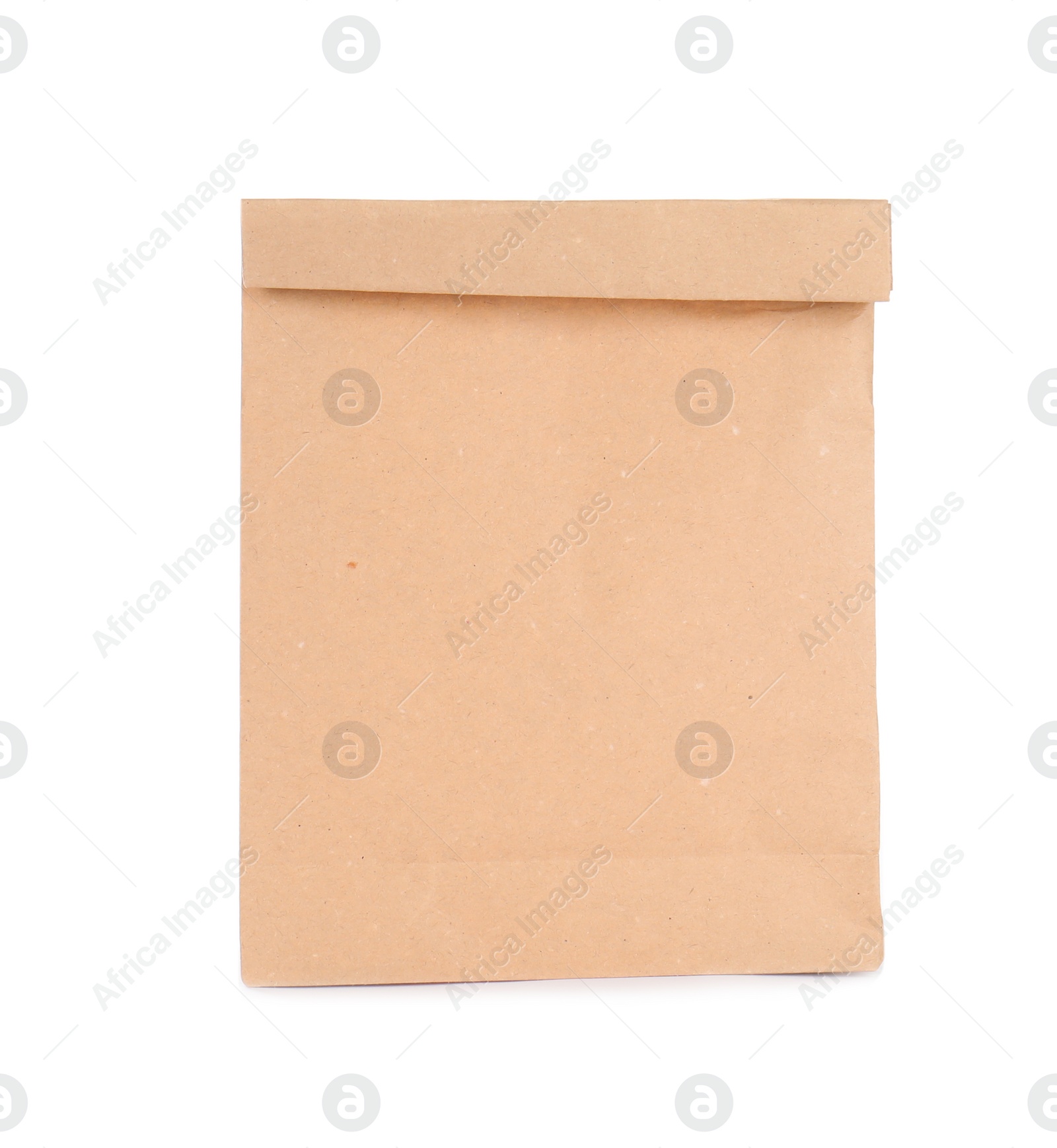 Photo of Paper bag isolated on white. Mockup for design