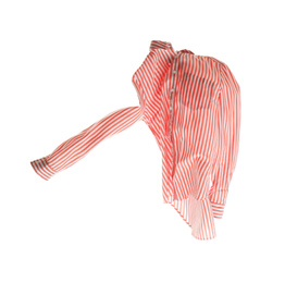 Striped shirt isolated on white. Stylish clothes