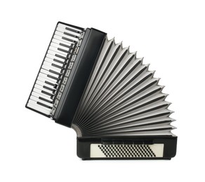 Photo of Piano accordion isolated on white. Musical instrument