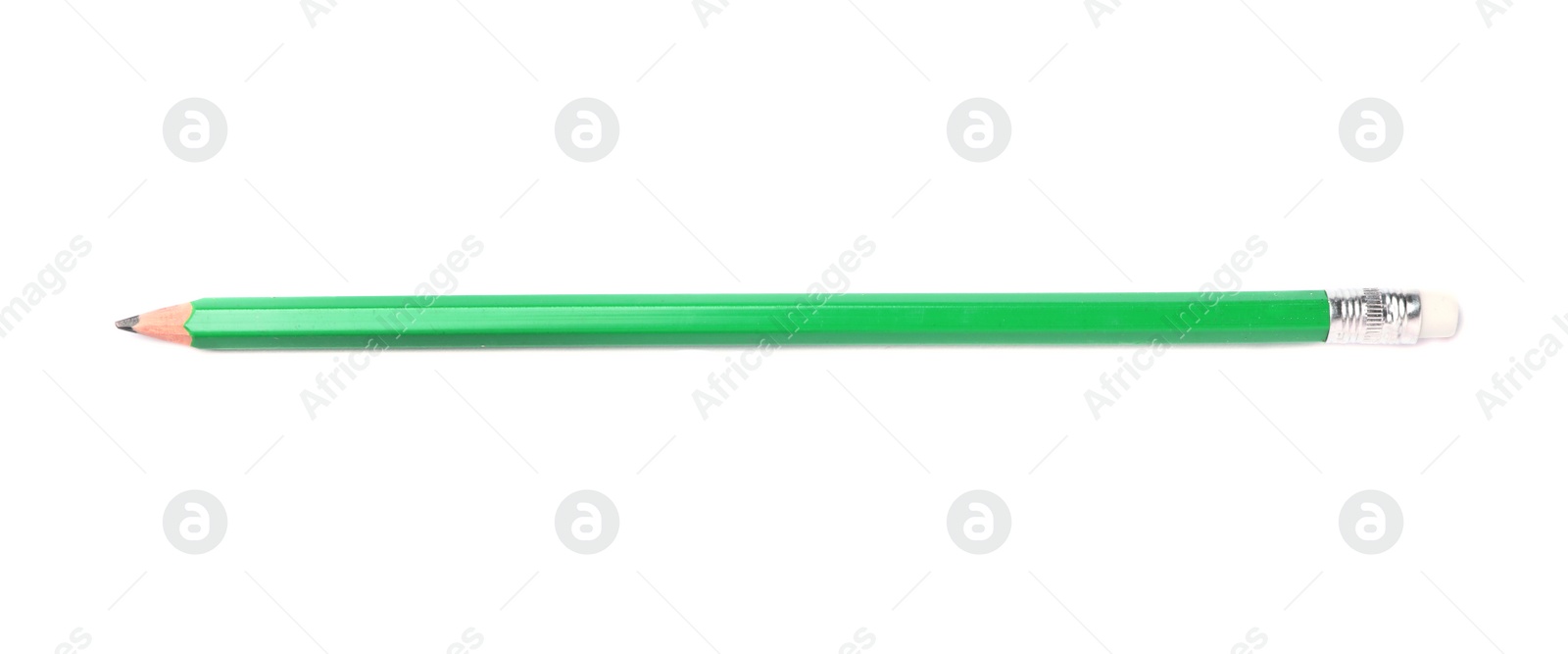 Photo of Pencil on white background. School stationery