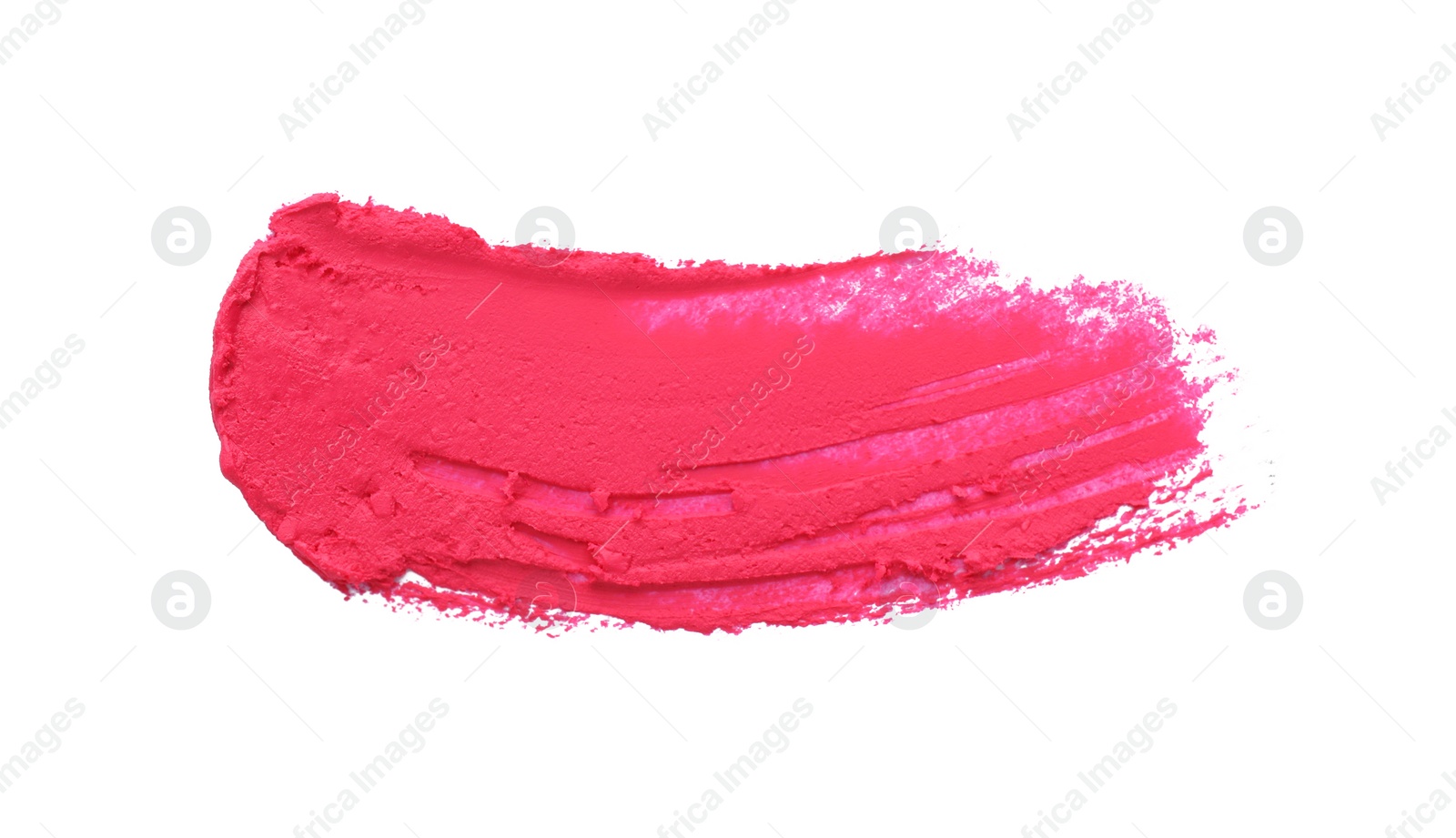 Photo of Swatch of lipstick isolated on white, top view