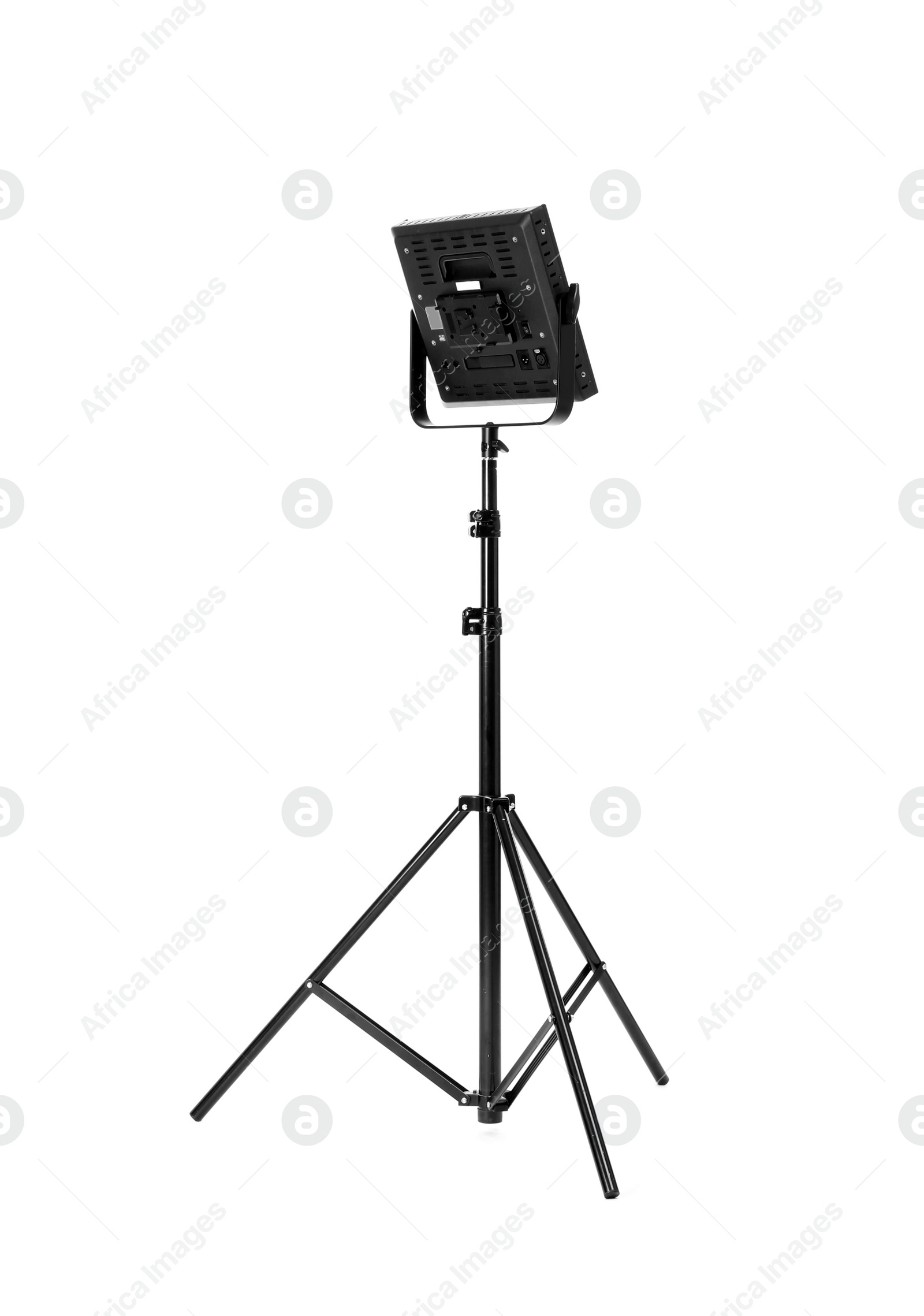 Photo of LED video light on white background. Food photography