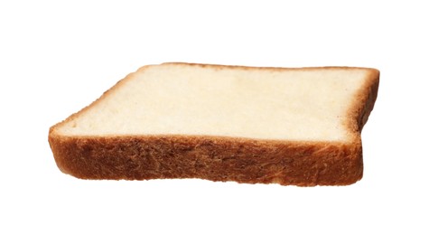 Photo of One piece of fresh toast bread isolated on white