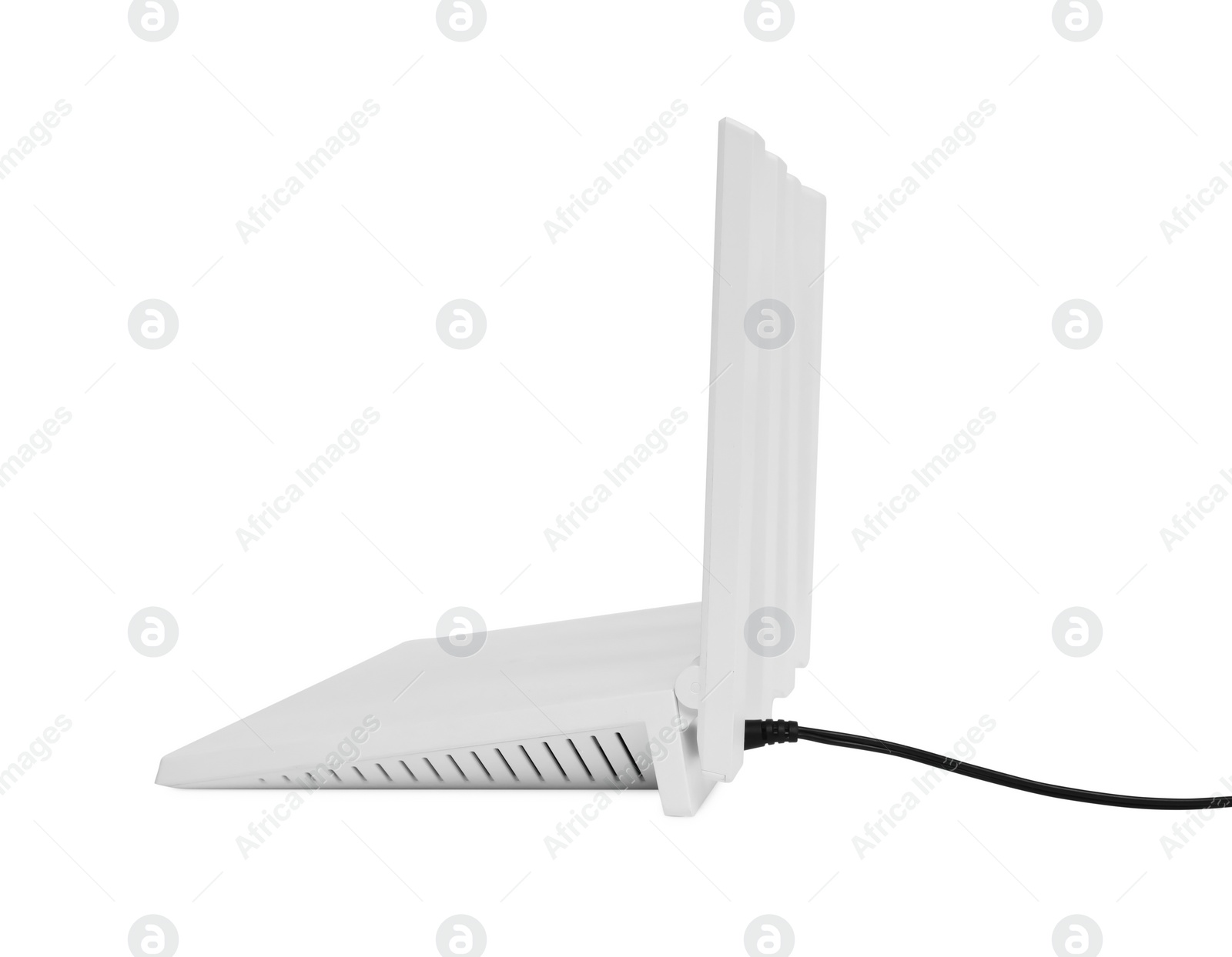 Photo of One modern Wi-Fi router isolated on white