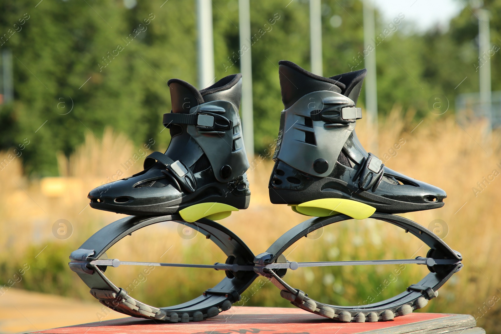 Photo of Stylish kangoo jumping boots in workout park