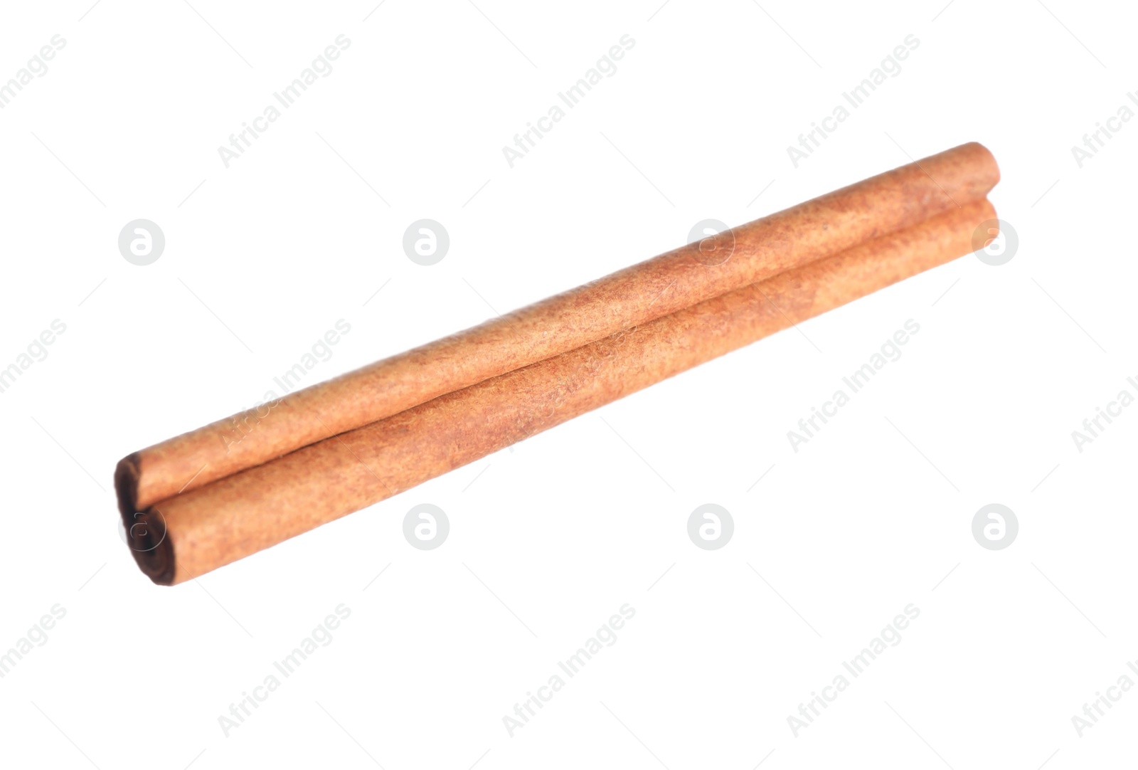 Photo of One aromatic cinnamon stick isolated on white