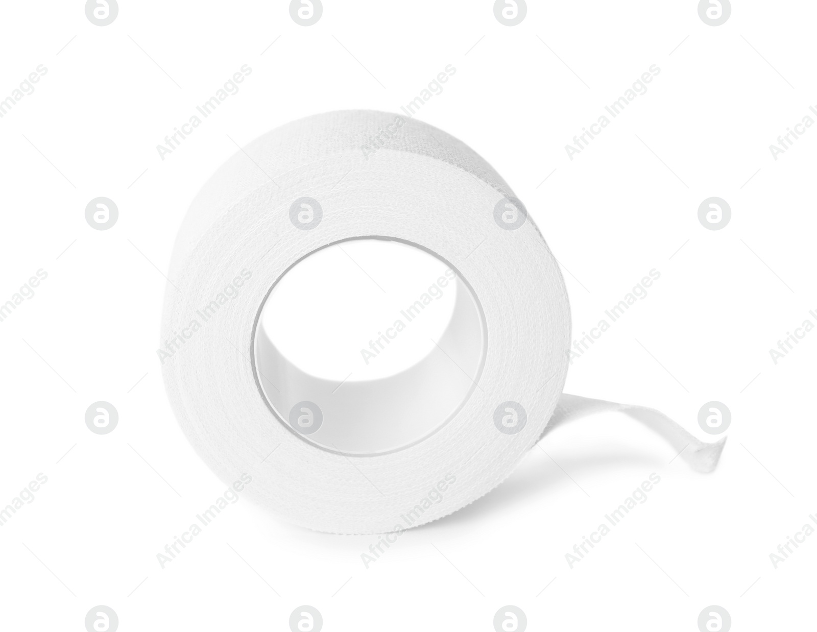 Photo of Medical sticking plaster roll isolated on white