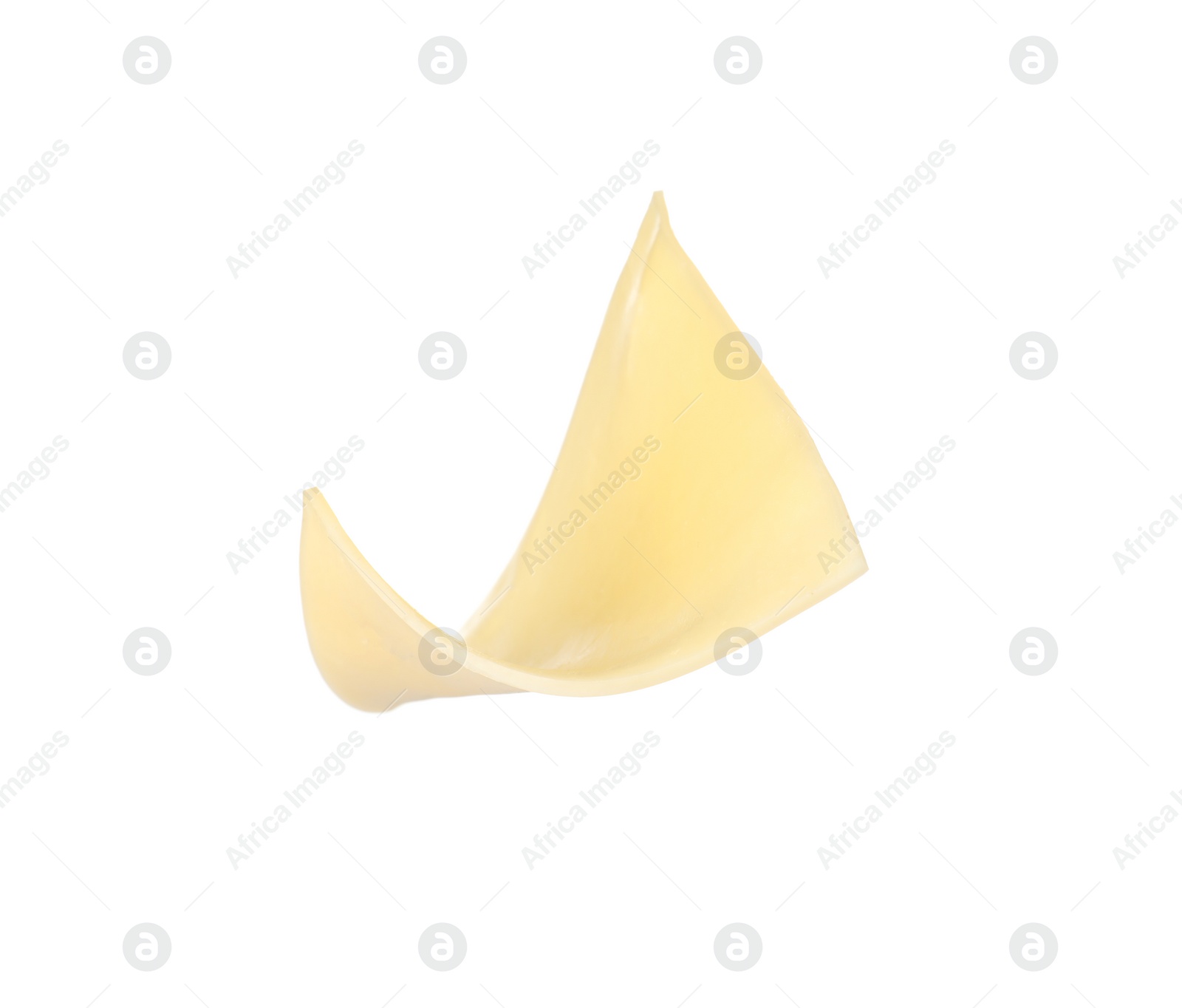 Photo of Slice of cheese for burger isolated on white
