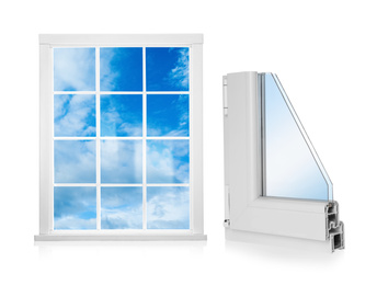 Image of Window and sample of profile on white background