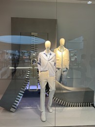 Warsaw, Poland - July 26, 2022: Display of fashion store in shopping mall