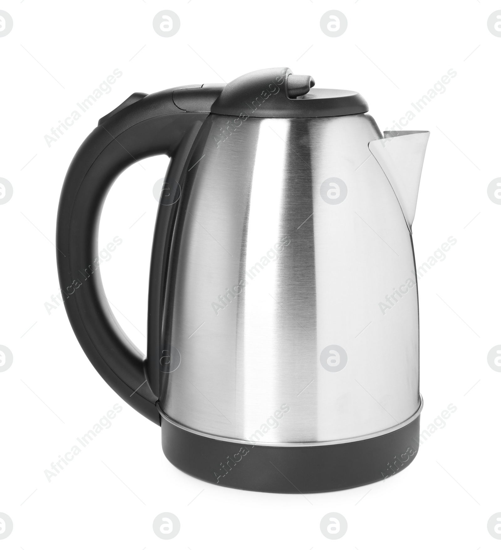Stylish electrical kettle isolated on white. Household appliance Photo of Stylish electrical kettle isolated on white. Household appliance