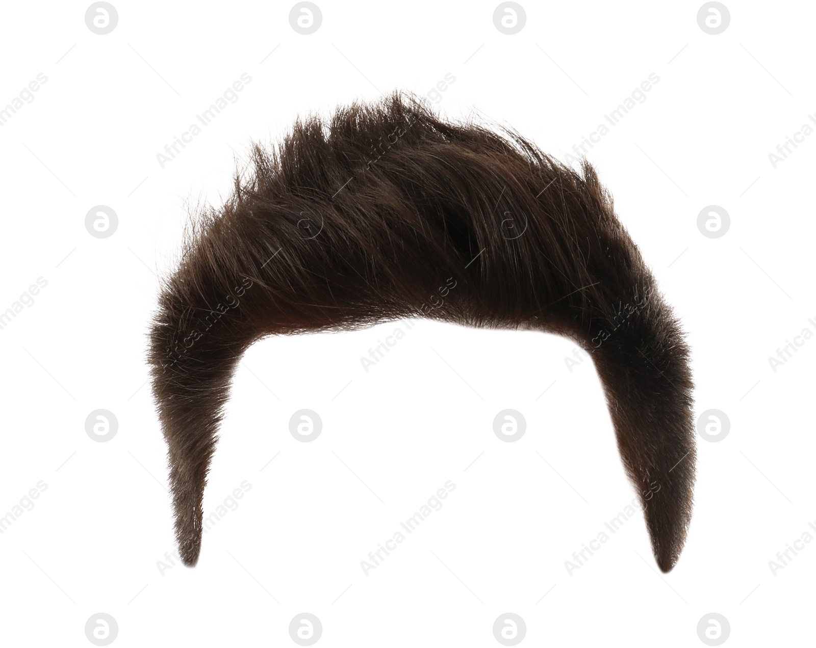 Image of Fashionable men's hairstyle for designers on white background