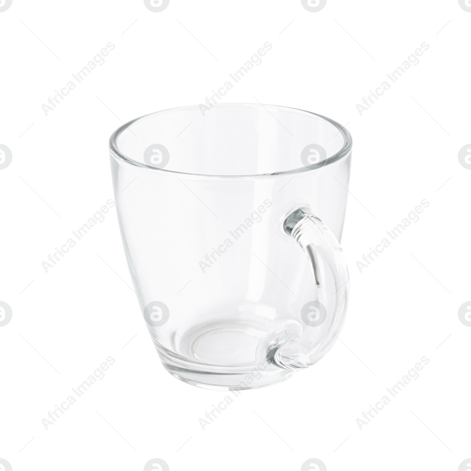 Photo of One clean glass cup isolated on white