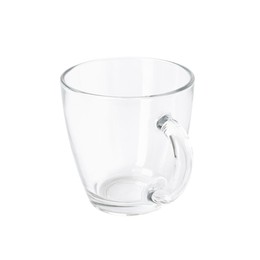 Photo of One clean glass cup isolated on white