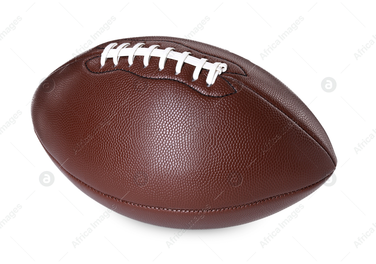 Photo of One rugby ball isolated on white. Sport equipment