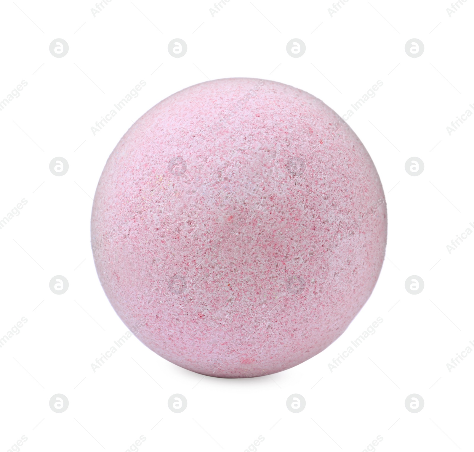 Photo of One violet bath bomb isolated on white