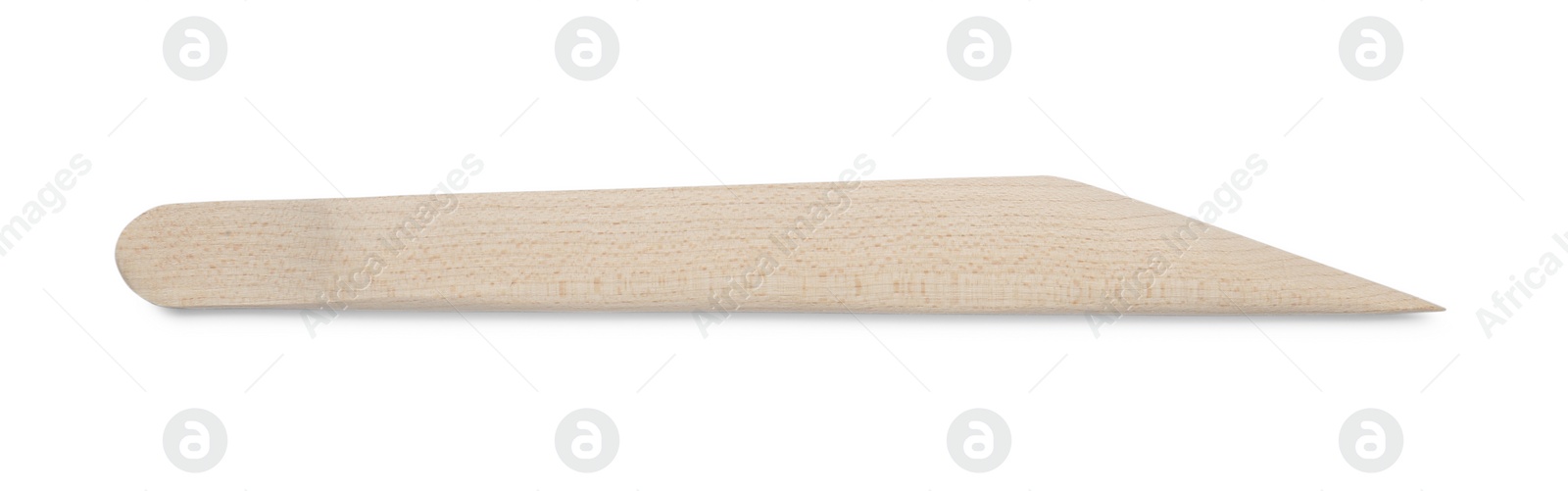 Photo of Wooden tool for clay modeling isolated on white