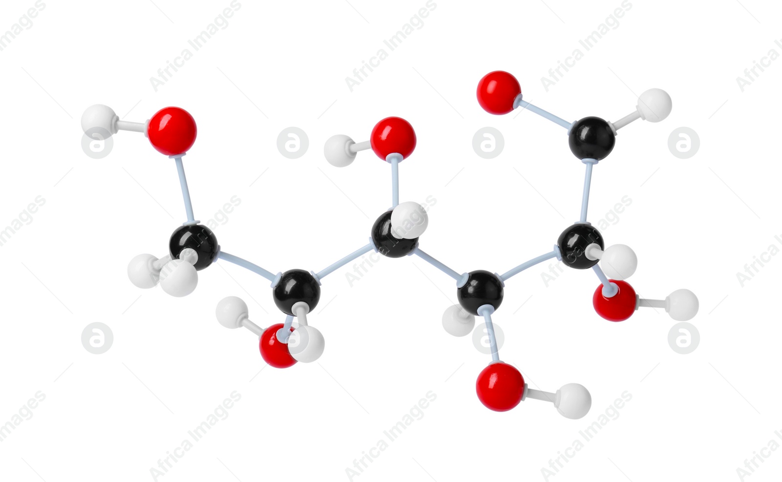 Photo of Molecule of glucose on light grey background. Chemical model