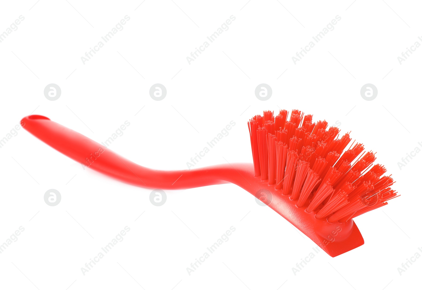 Photo of Cleaning brush for dish washing on white background