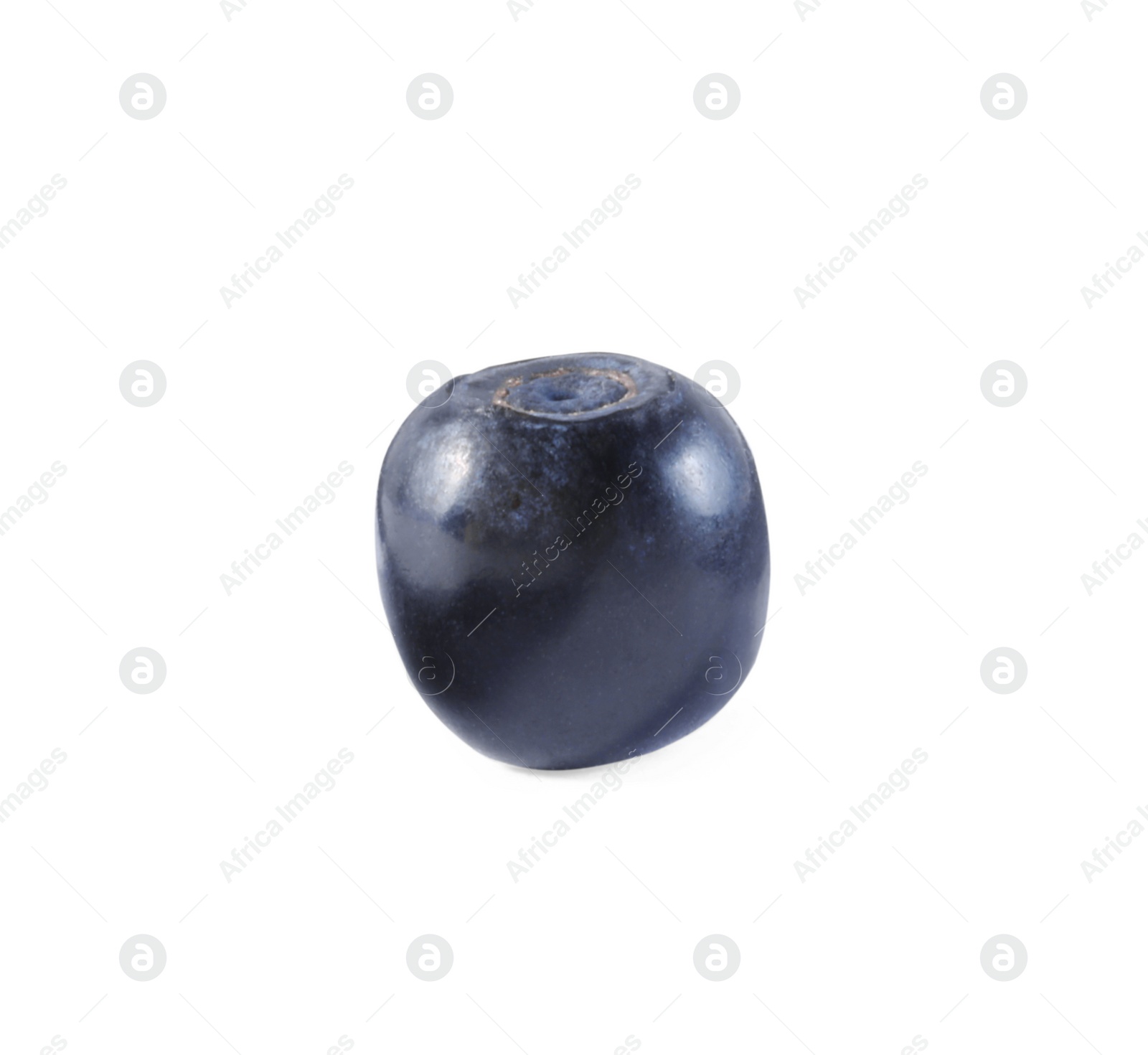 Photo of One tasty ripe bilberry isolated on white