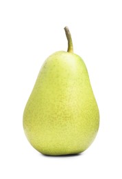 Photo of One tasty ripe pear on white background