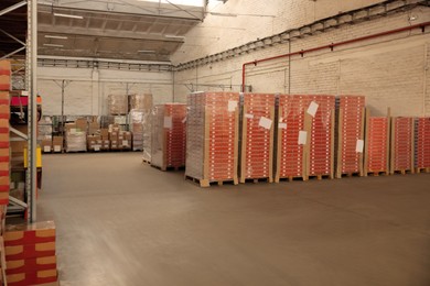 Image of Warehouse with lots of products. Wholesale business