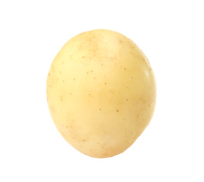 Photo of Fresh raw organic potato isolated on white