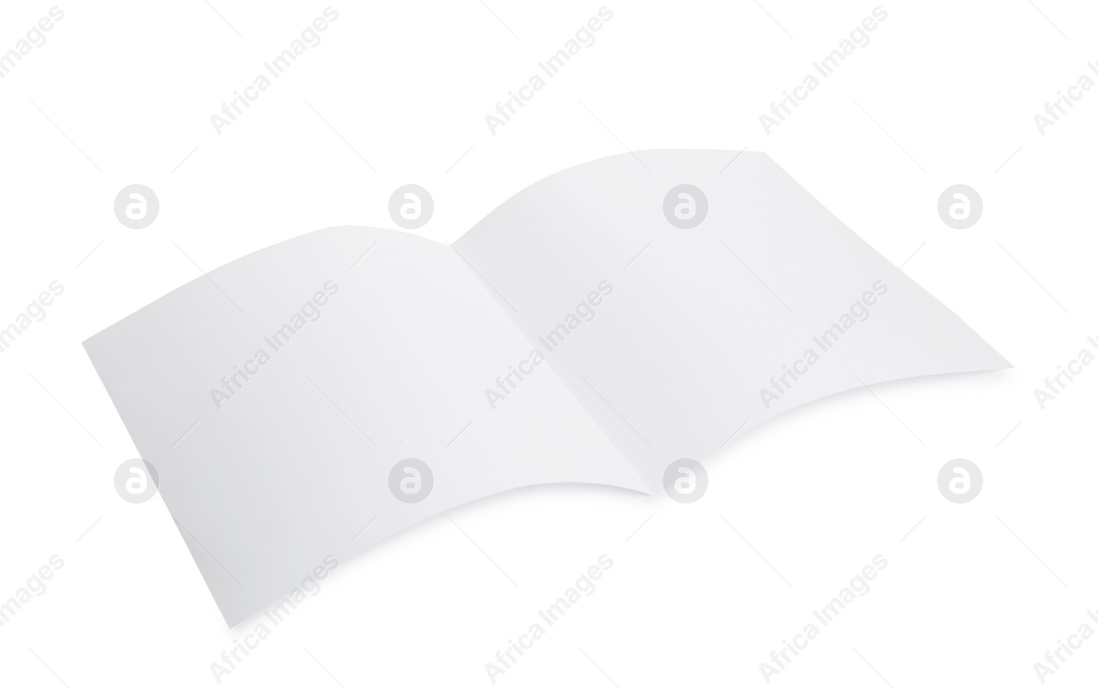 Photo of Blank paper brochure isolated on white. Mockup for design