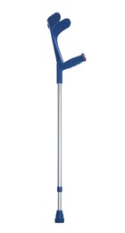 Photo of New adjustable elbow crutch on white background