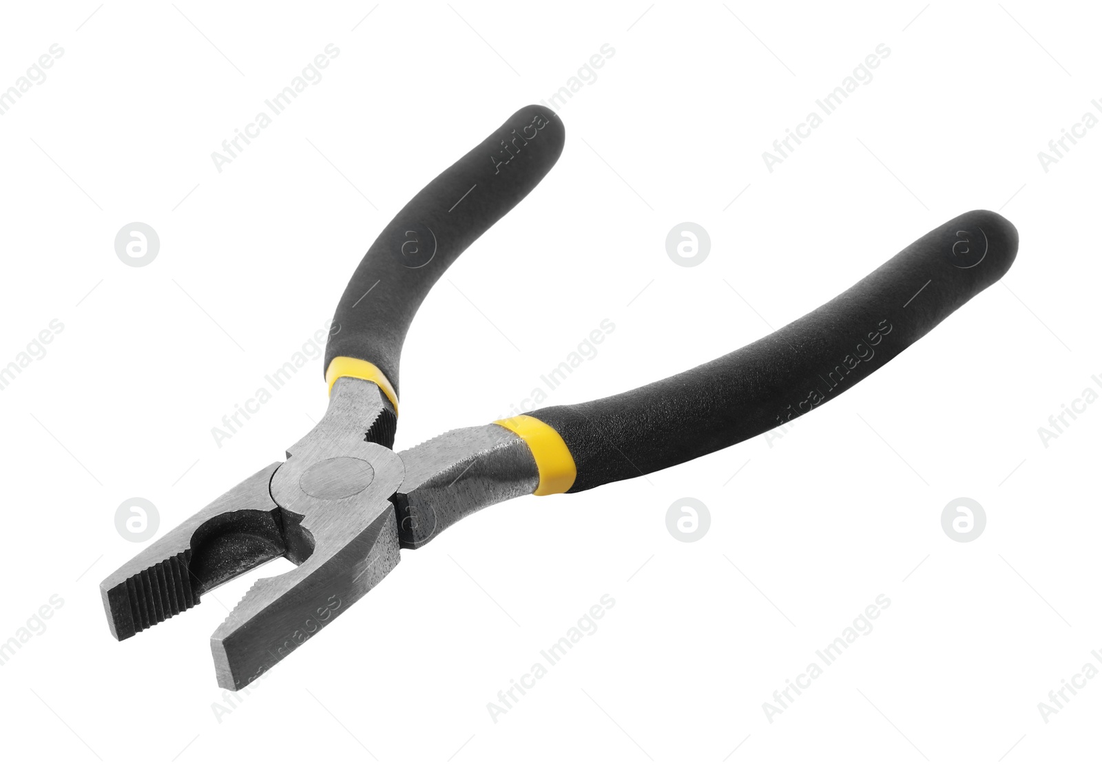 Photo of New combination pliers isolated on white. Construction tool