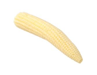 Photo of Tasty fresh yellow baby corn isolated on white