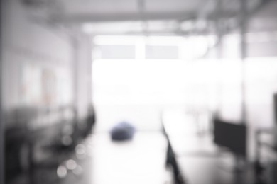 Office interior. Blurred view of comfortable workspace