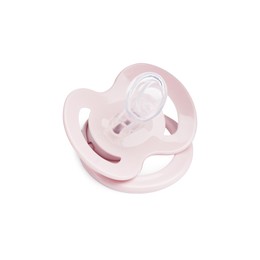 Photo of New pink baby pacifier isolated on white